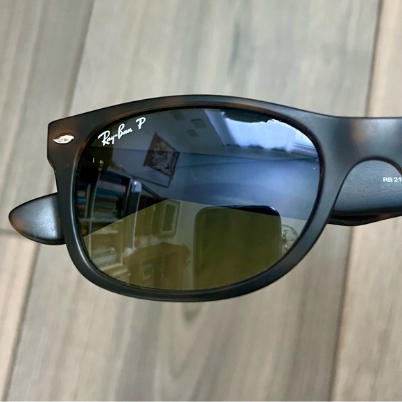 Ray-Ban Polarized Sunglasses with Matte Tortoise Finish - Picture 3 of 5